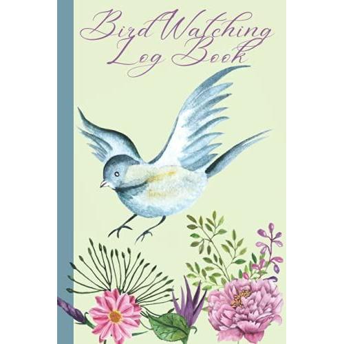 Bird Watching Log Book (Flying Watercolor Birds)