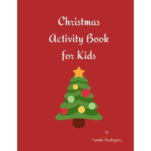 Christmas Activity Book For Kids: Red Cover