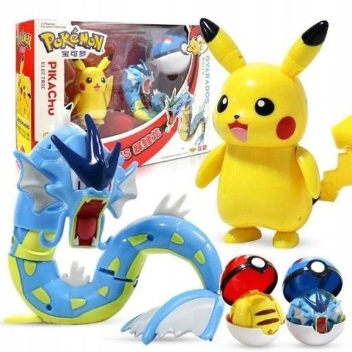 2x Pokeball Clip + Figurine Pliante 2 Doa Chacun