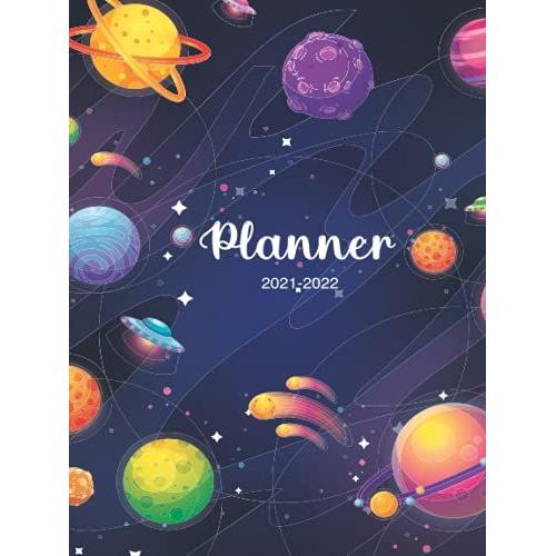 Back To School: Colorful Kids Planner With Tag Name + Monthly Habit Tracker 125 Pages Size 6" X 8": Colorful Kids Planner For Back To School