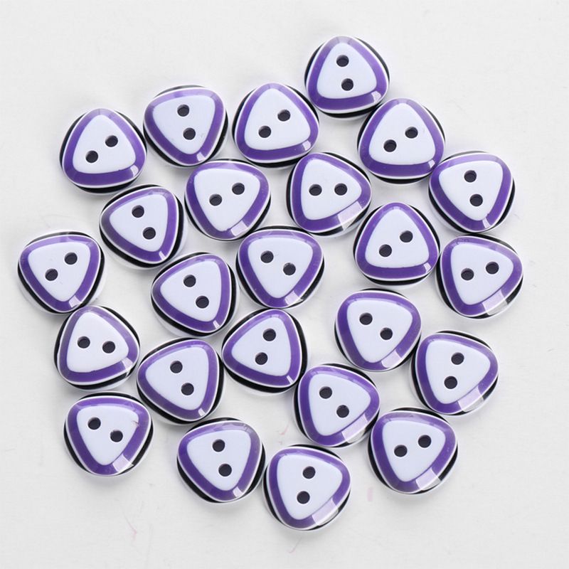 Bouton En Rsine Motif Triangle Rond Boutons Mignons Boutons... - 5