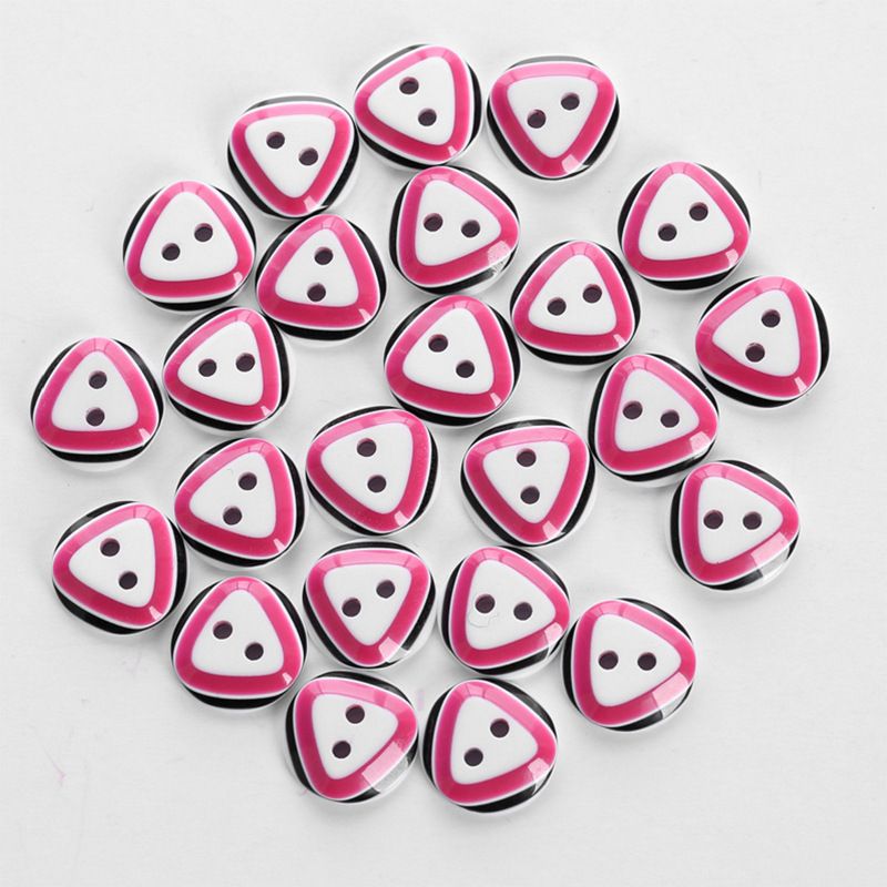 Bouton En Rsine Motif Triangle Rond Boutons Mignons Boutons... - 6