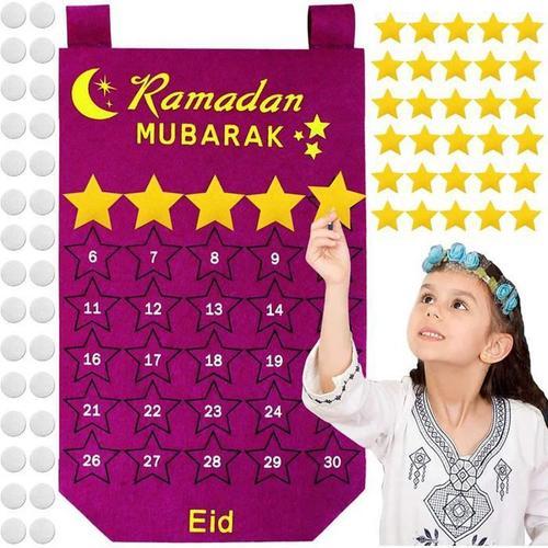 Calendrier de l'Avent du Ramadan, calendrier de l'Avent réutilisable en  bois 