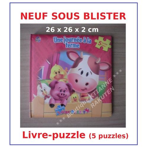 Neuf : Mon Premier Livre-Puzzle - Une Journée À La Ferme (5 Puzzles) - Valérie Ménard - Editions Phidal Inc (Canada)