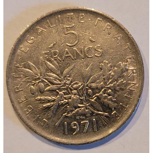 Pièce France 5 Francs Semeuse 1971
