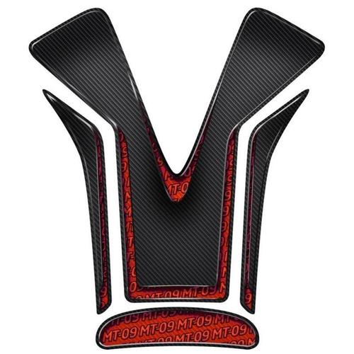 Protection De Réservoir Adhésive Carbon Red Pour Moto Yamaha 850 Mt-09 Rouge Neuf