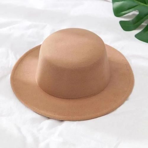 Chapeau Fedora En Laine Pour Femmes Élégant Vintage Avec N?ud Papillon - Automne - 56-58cm B Khaki