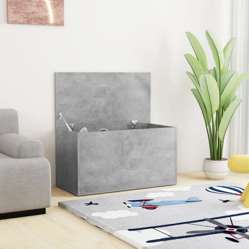 Prolenta Premium - Coffre De Rangement Gris Béton 84x42x46 Cm Bois D'ingénierie