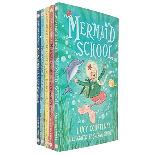 Mermaid School Series 5 Books Collection Set By Courtenay & Dempsey (Mermaid School, The Clamshell Show, Ready, Steady, Swim!, All Aboard! & Save Our Seas!)