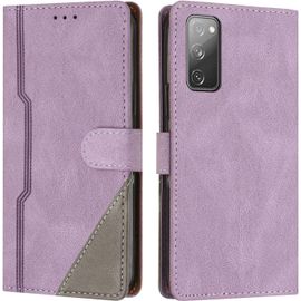 Coque Pour Samsung Galaxy S20 Fe/S20 Fan/S20 Lite/S20 Fe 2022,Housse Etui Portefeuille Cuir Multifonction,Fermeture Magntique Clapet [Fonction Support] Compatible Avec Samsung S20 Fe(Pourpre)