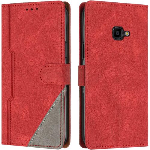 Coque Pour Samsung Galaxy Xcover 4 / 4s, Housse Etui Portefeuille Cuir Multifonction, Fermeture Magntique Clapet [Fonction Support] Flip Case Compatible Avec Samsung Xcover 4/4s (Rouge)