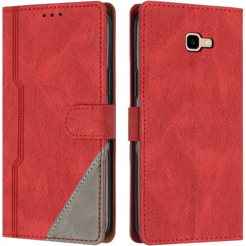 Coque Pour Samsung Galaxy A5 2017 / A520, Housse Etui Portefeuille Cuir Multifonction, Fermeture Magntique Clapet [Fonction Support] Flip Case Compatible Avec Samsung A5 2017/A520 (Rouge)