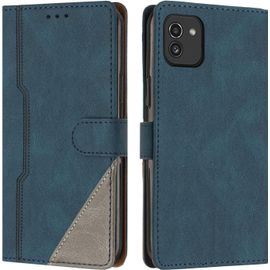 Coque Pour Samsung Galaxy A03, Housse Etui Portefeuille Cuir Multifonction, Fermeture Magntique Clapet Anti-Choc [Fonction Support] Flip Case Compatible Avec Samsung Galaxy A03 (Bleu)