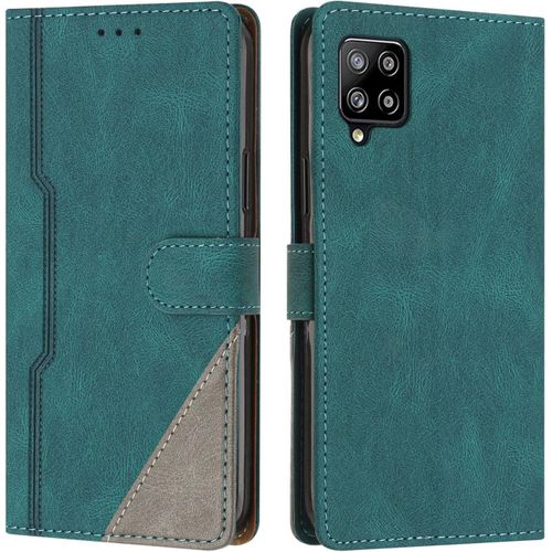 Coque Pour Samsung Galaxy A42 5g / M42 5g, Housse Etui Portefeuille Cuir Multifonction, Fermeture Magntique Clapet [Fonction Support] Flip Case Compatible Avec Samsung A42 5g (Vert)