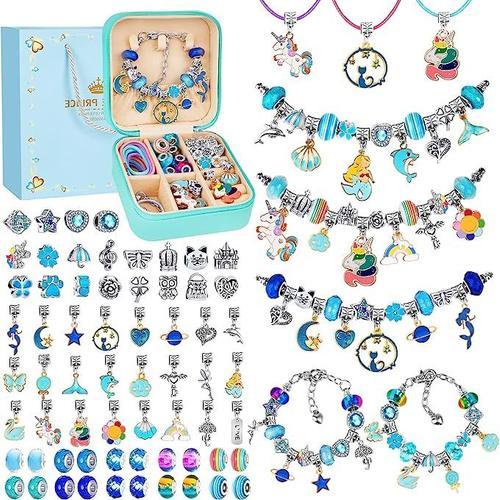 Cadeau Fille 5-13 Ans Enfant Jouet Bijoux Enfants Fille Diy Charms Bracelet Kit Fabrication Creation Bijoux Filles Jouet Idée Cadeau 5 6 7 8 9 10 11 12 13 Ans Cadeau De Pâques Noël Anniversaire