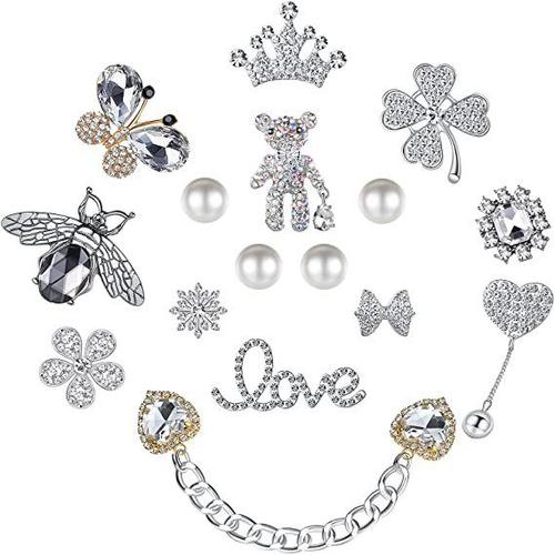 Boucle De Chaussure Little Bear Set, Accessoires De Chaussures Pour Femmes Et Filles De Créateurs De Mode, Épingles À Diamants Cool Pour Adultes, Décoration De Chaussures De Bijoux, Accessoires De Sab