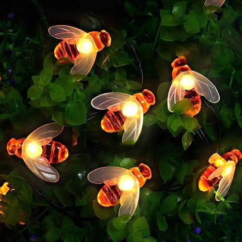 Guirlande Lumineuse Exterieur Lampe Solaire? 50 Led 7 M 8 Modes Étanche Eclairage D'ambiance Jolies Décoration Lumière Pour Jardin Terrasse Clôture Cour Maison Fête Noël Chaud (Blanc Chaud)