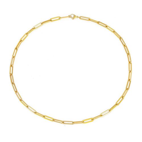 Chaîne En Acier Inoxydable Pour Dames Sans Pendentif Avec Chaîne À Maillons Grossiers, Collier, Sautoir, Bijoux