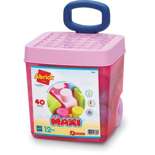 Maxi Abrick Rolly Briques Rose 40 Pièces - Les Maxi