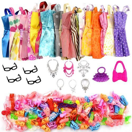 Vêtements Poupée,32pcs Accessoires De Poupée(Style Aléatoire)Pour Poupée Fille