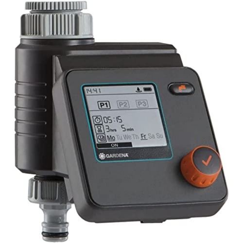 Gardena programmateur d'arrosage Select : arrosage Automatique et Rapide, Flexible grâce à 3 programmations, Fonction arrosage Manuel