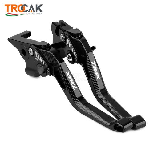 Leviers De Frein Et D'embrayage Réglables En Aluminium Cnc,Accessoires De Poignée Pour Moto Yamaha Tmax 530 Tprévention 530 Sx Dx Tmax 560 - Type All Black