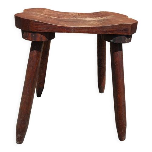 Tabouret Rustique Brutaliste Marron