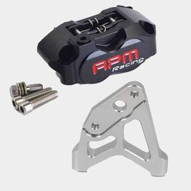 Étrier Radial À Quatre Pistons Avec 30 Noyaux,Petit Adaptateur Radial,Pièces De Modification De La Pompe Betérieure De Frein - Type Black Sliver