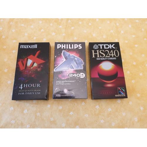 lot de 3 cassettes VHS 240 mn