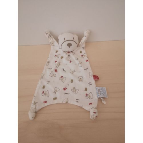 Doudou Ours Blanc Motifs Ours Cadet Rousselle