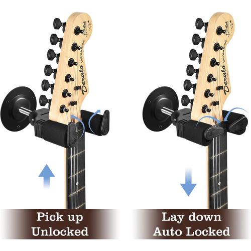 Couleur Argent Support Guitare Pliable Porte guitare universel Repose guitare  pour Guitare Acoustique, Electrique, Basse Stands pour Guitares