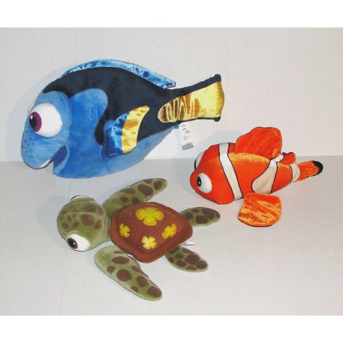 Peluche Nemo Disney - Lot 3 Doudou Nemo Dory Squirt