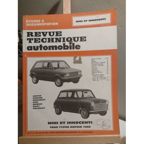 Revue Technique Automobile Mini Et Innocenti Tous Types Depuis 1959