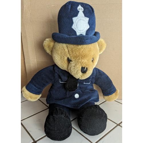 Peluche Ours Policier Anglais Vintage - Techno Diffusion