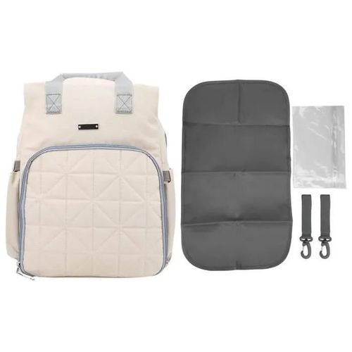 Sac À Dos Bébé Atyhao - Beige - Rangement Biberon Et Couches - Boucle Poussette - Isolation Antichoc