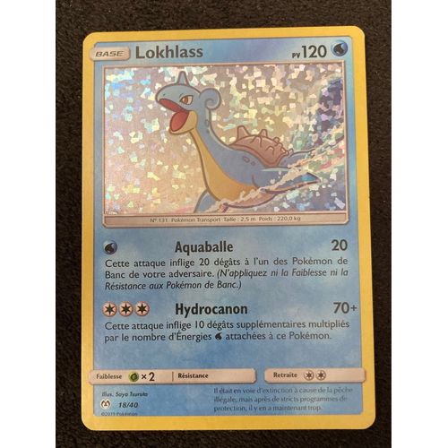 (1777) Lokhlass 18/40 Pokemon 