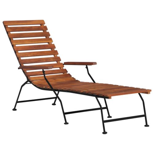 Chaise Longue D'extérieur Bois D'acacia Solide Helloshop26 02_0011891