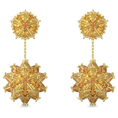 Pendants D'oreilles Curiosa, Taille Géométrique, Placage De Ton Or