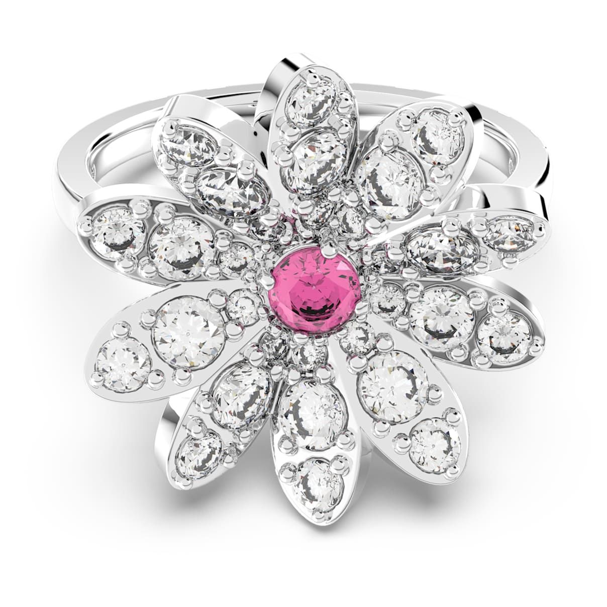 Bague Eternal Flower, Fleur, Rose, Finition Mix De Métal