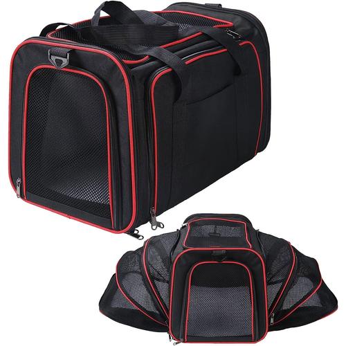 Sac de Transport Valise Pliable de Chien Chat Sac à Main d'Animal pour  Voyage en Train Voiture ou Avion : : Animalerie