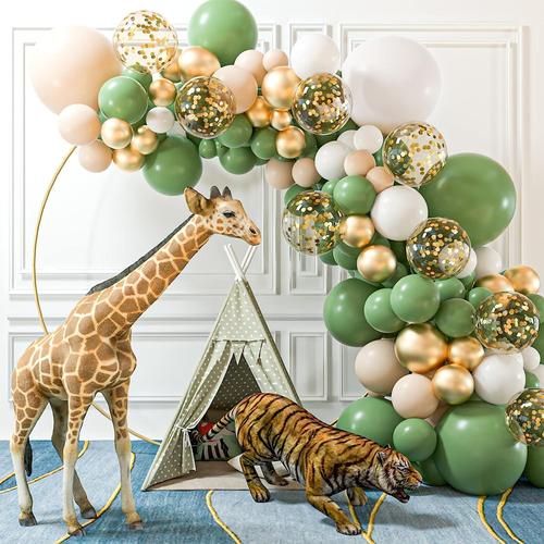 Kit arche de guirlande de ballons vert sauge 164 pièces avec ballons blush  or confettis ballons blancs pour fête prénatale mariage décoration de fête  d'anniversaire