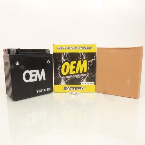 Batterie Oem Pour Moto Kawasaki 1700 Vn Vulcan Nomad 2015 À 2016 Ytx16-Bs Neuf