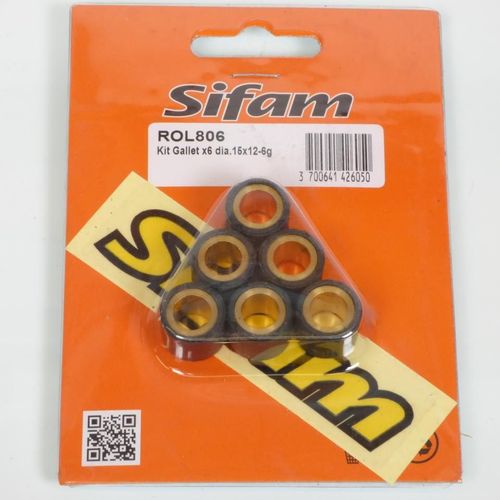 Galet Rouleau De Variateur Sifam Pour Scooter Cpi 50 Oliver 2003 À 2006 15x12 6grs Neuf