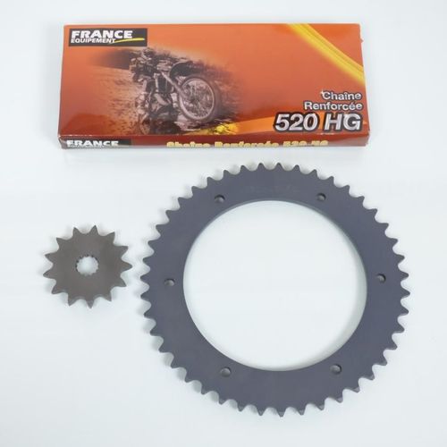 Kit Chaîne France Equipement Pour Moto Yamaha 200 Dtr 1986 À 1995 13x43 Pas 520 / 2yy Neuf