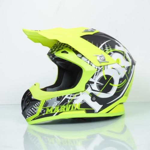 Casque Pour Moto Cross Torx Marvin Eyes Neon Yellow/Grey Mat Taille Xxl Jaune Fluo