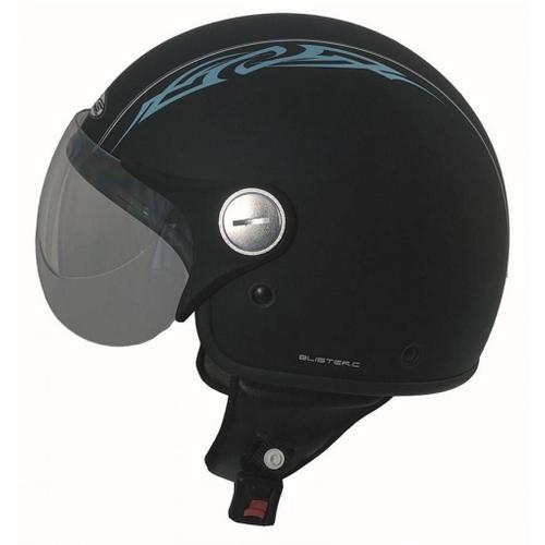 Casque Jet Rc Helmets Pour Deux Roues Rc Helmets Taille M 57-58cm / Noir Tribal Bleu Neuf