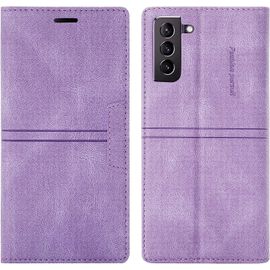 Coque Samsung Galaxy S22, Etui Portefeuille Samsung S22 [Magntique] Tpu Antichoc Housse Cuir Pour Samsung S22 [Fentes Pour Cartes] [Etui Rabat] Flip Case Flip Case Cover Samsung S22 (Violet)