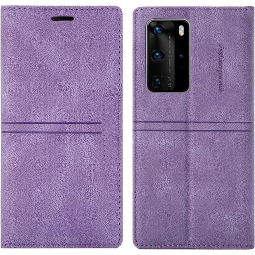 Coque Huawei P40 Lite, Etui Portefeuille Huawei P40 Lite [Magntique] Tpu Antichoc Housse Cuir Premium En Cuir Pu [Fentes Pour Cartes] [Etui Rabat] [Pochette De Portefeuille] (Violet)