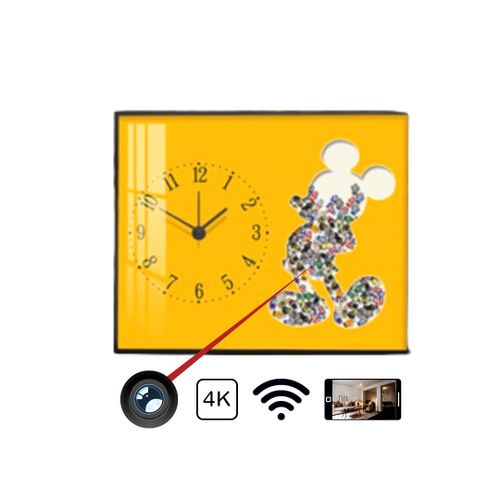 Caméra Espion - Horloge - 4k Wifi Mickey