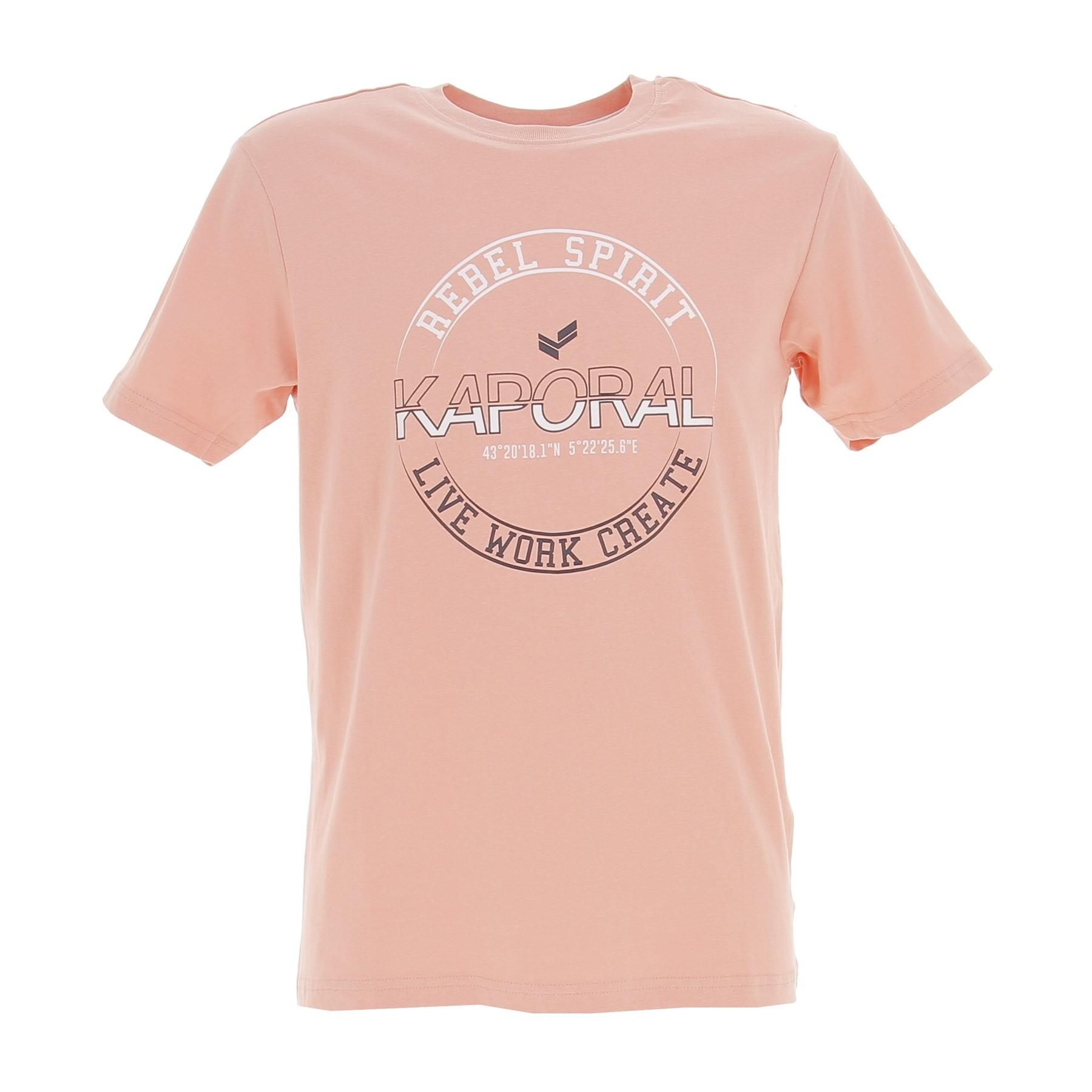 Tee Shirt Manches Courtes Kaporal Tee Shirt Logo Pigment Print Rose